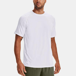 Men Solid Raw Edge T-shirt
