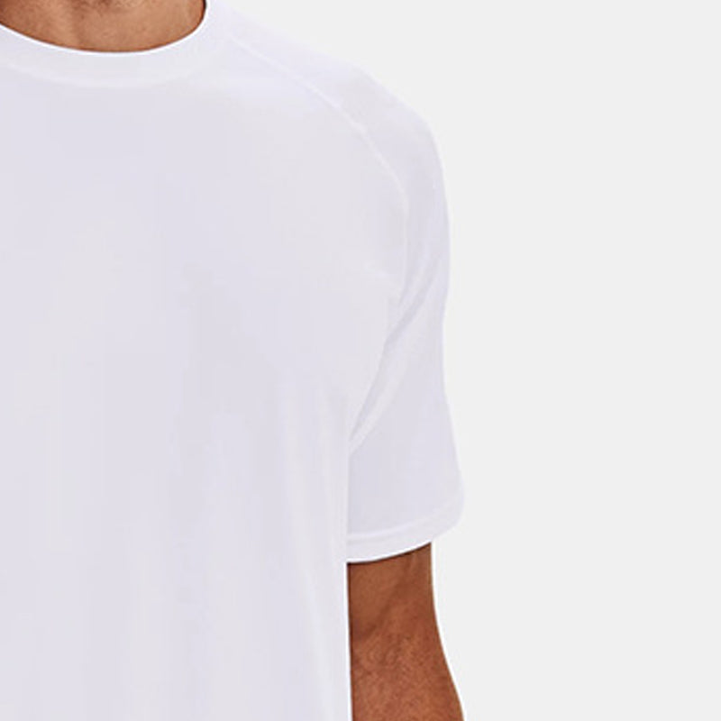 Men Solid Raw Edge T-shirt