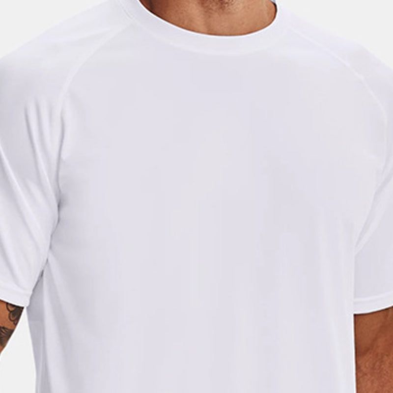 Men Solid Raw Edge T-shirt