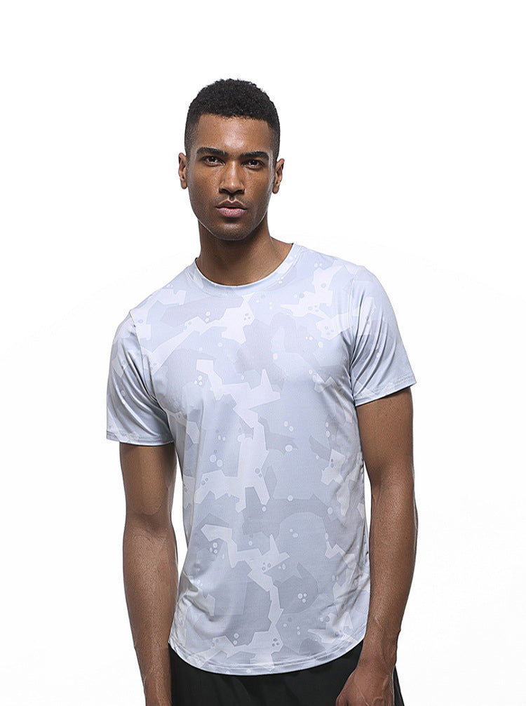 Abstract Printed Round Neck Short Sleeves T-shirt