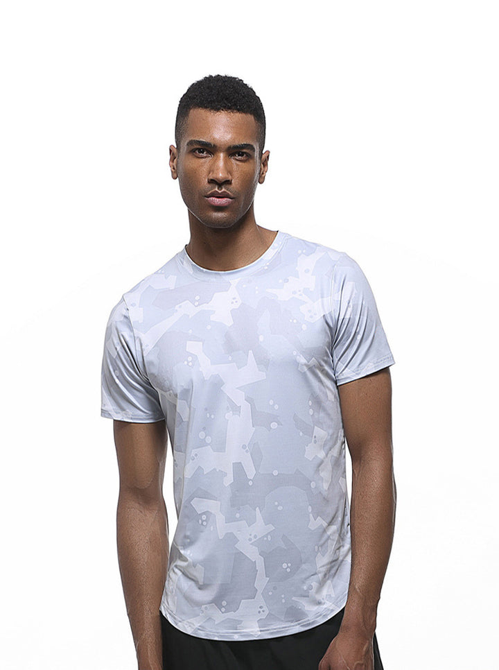 Abstract Printed Round Neck Short Sleeves T-shirt
