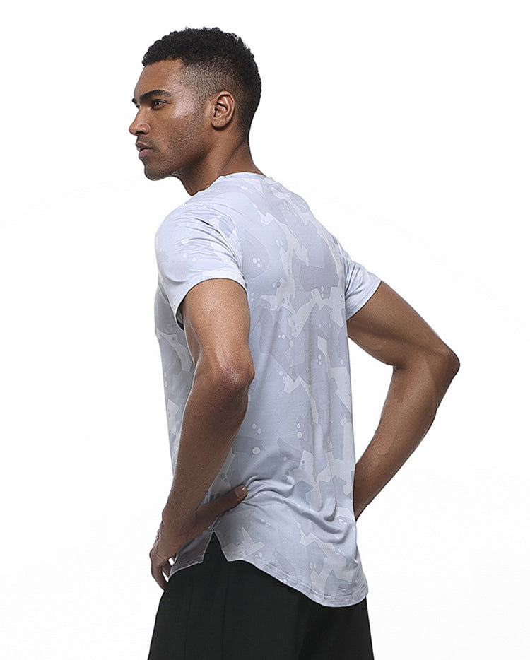Abstract Printed Round Neck Short Sleeves T-shirt