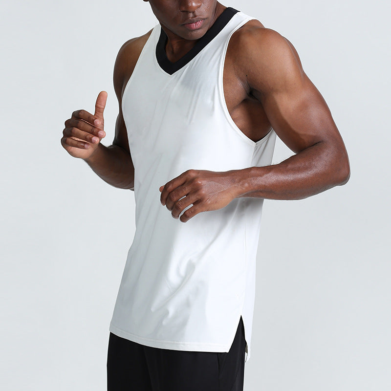 V-Neck Sleeveless Regular Fit Sports T-Shirt