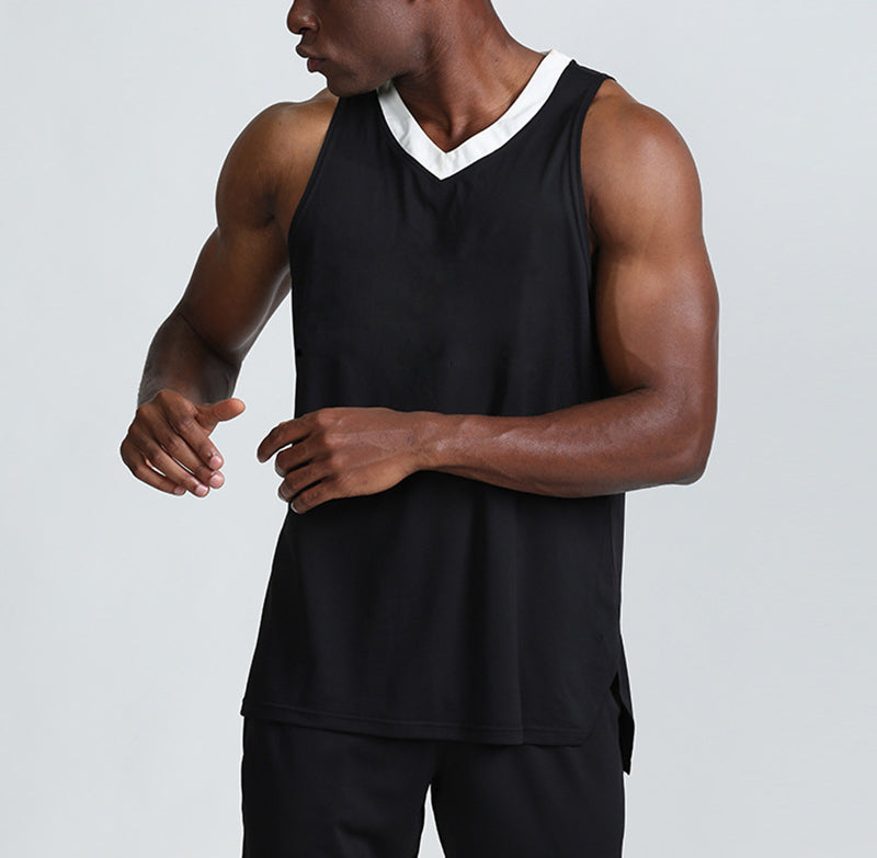 V-Neck Sleeveless Regular Fit Sports T-shirt