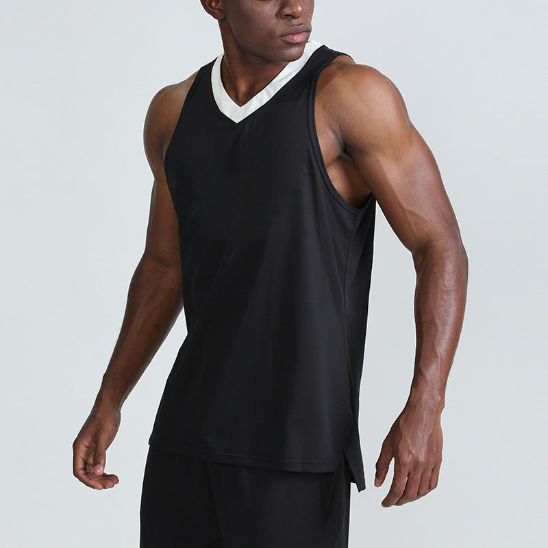 V-Neck Sleeveless Regular Fit Sports T-shirt
