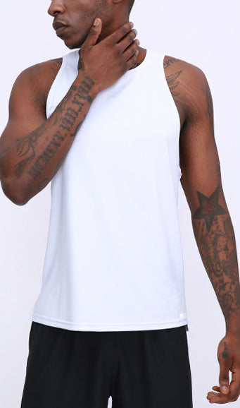Men Round Neck Raw Edge Slim Fit T-shirt