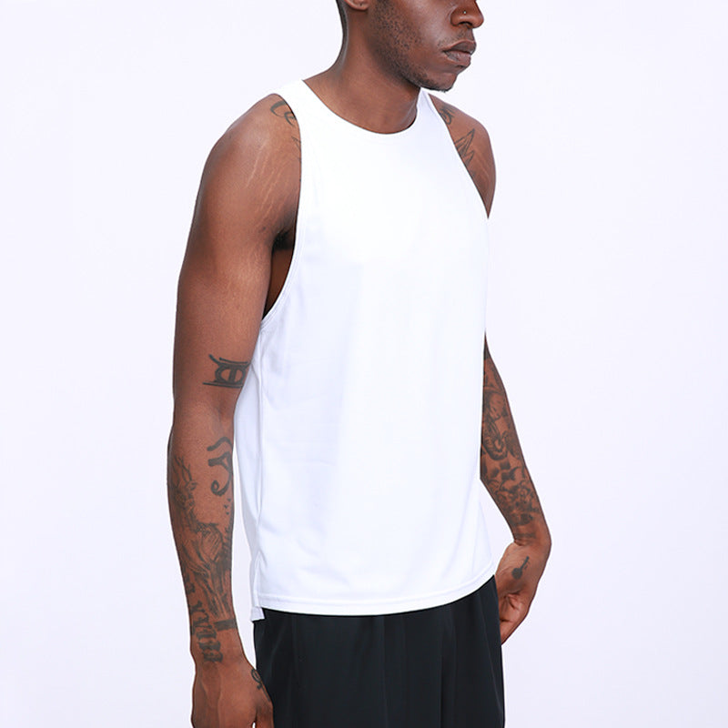 Men Round Neck Raw Edge Slim Fit T-shirt