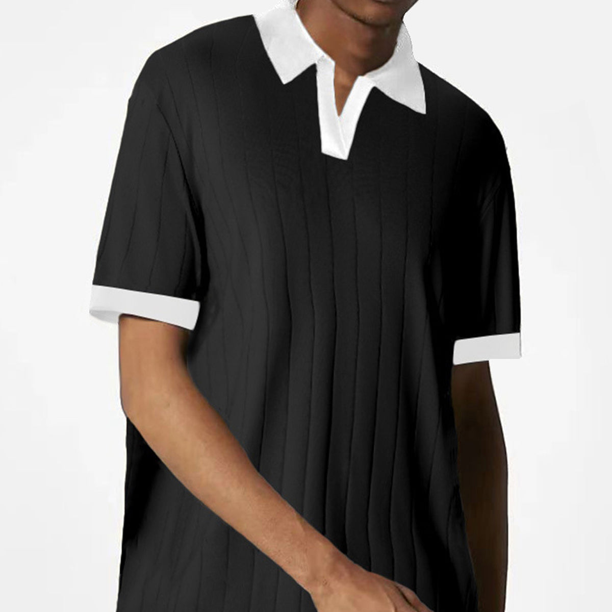 Polo Collar Short Sleeves Regular Fit T-shirt