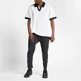 Self Design Polo Collar Regular Fit Short Sleeves T-shirt