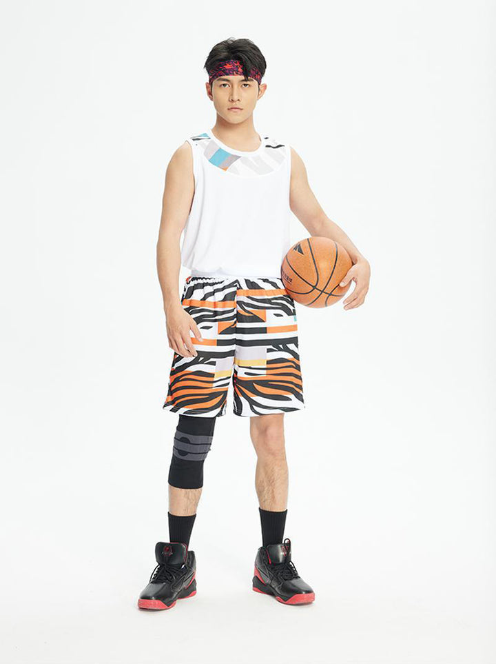 Geometric Printed Sleeveless Tank With Shorts