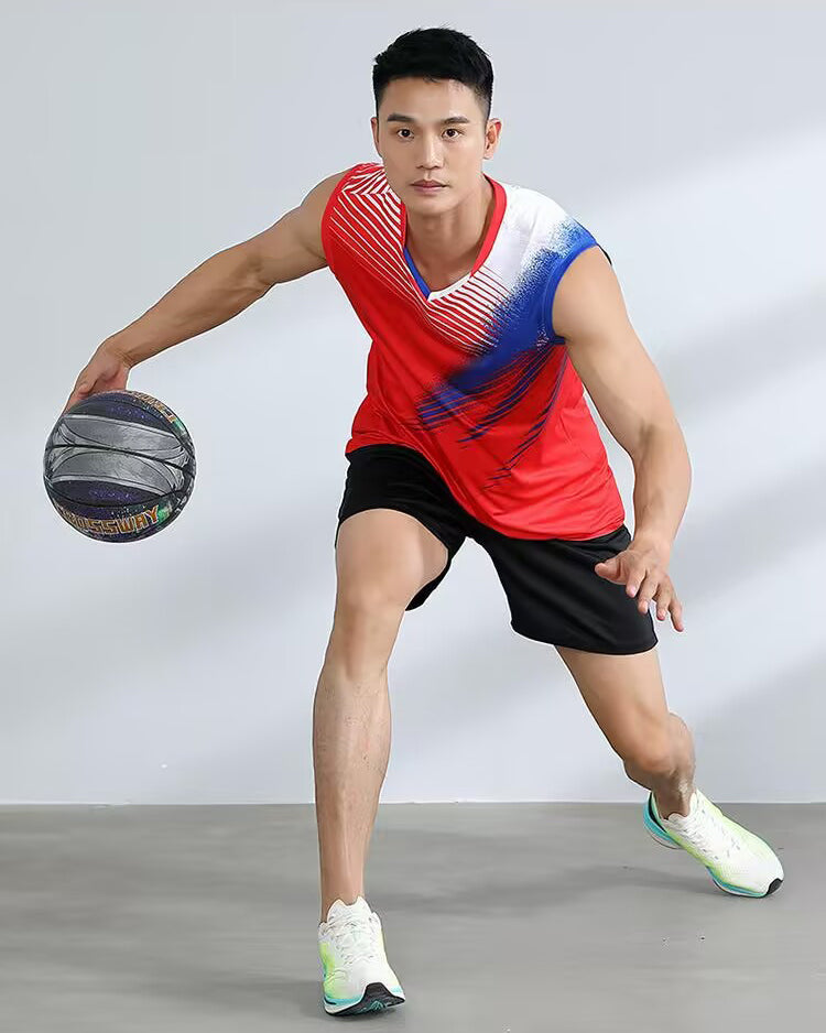 Printed Raw Edge Sleeveless T-shirt