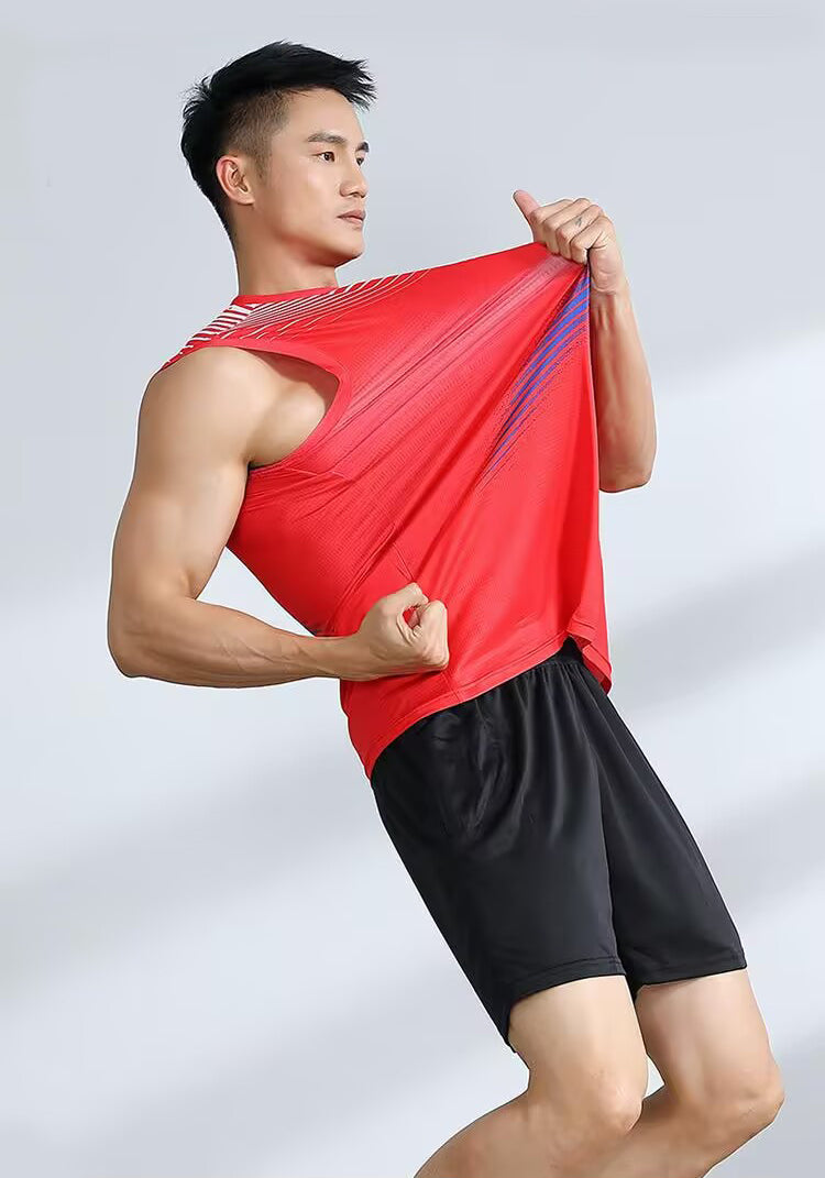 Printed Raw Edge Sleeveless T-shirt