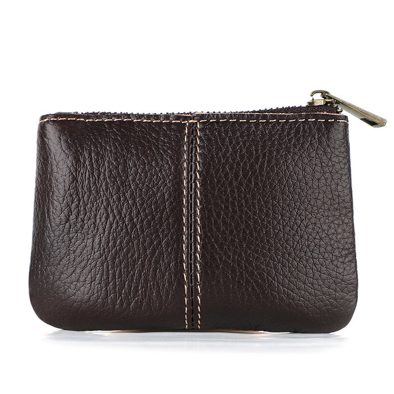 Men Leather Zip Around Wallet