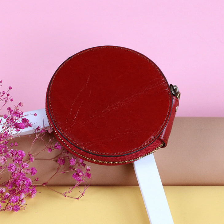 Men Leather Zip Around Wallet