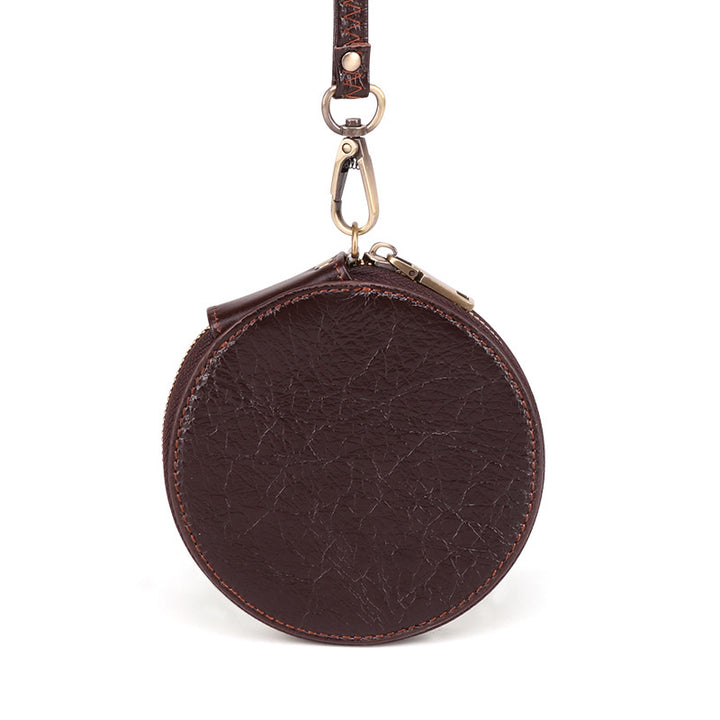 Men Leather Zip Around Wallet