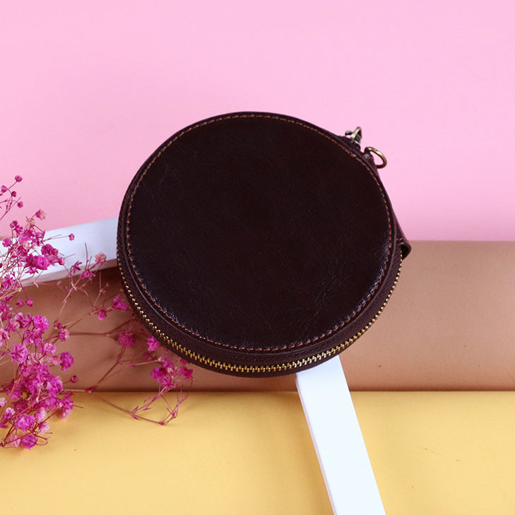 Men Leather Zip Around Wallet