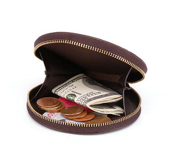 Men Leather Zip Around Wallet