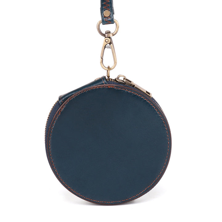 Men Leather Zip Around Wallet