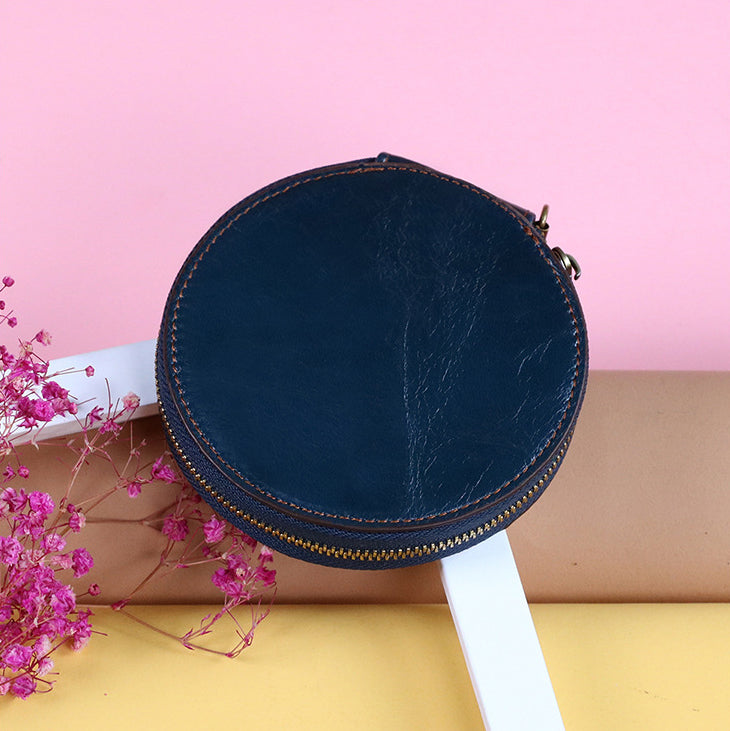 Men Leather Zip Around Wallet