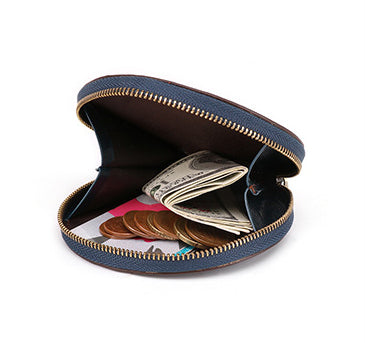 Men Leather Zip Around Wallet