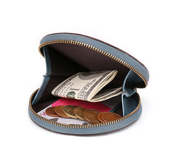 Men Leather Zip Around Wallet