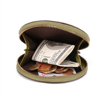 Men Leather Zip Around Wallet