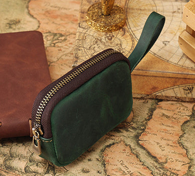 Men Leather Zip Around Wallet