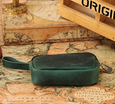 Men Leather Zip Around Wallet