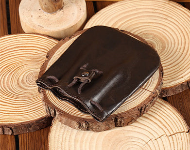 Men Leather Zip Around Wallet