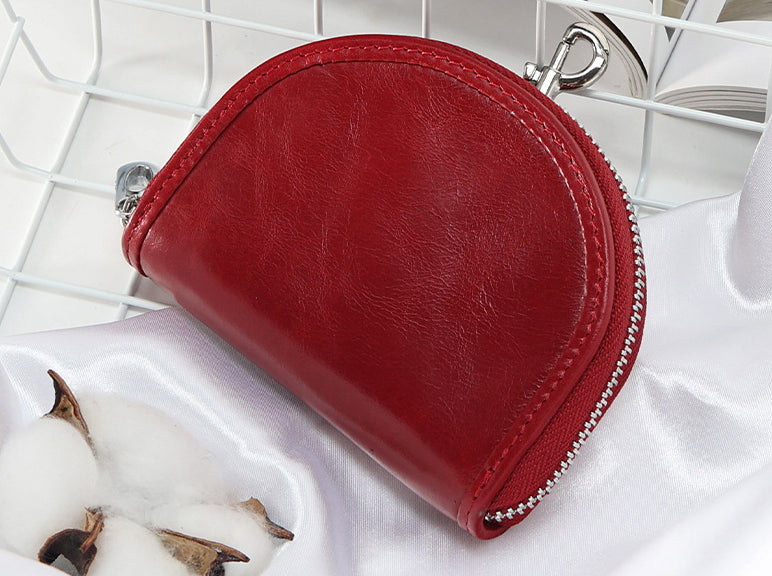 Men Leather Zip Around Wallet