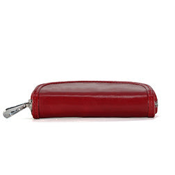 Men Leather Zip Around Wallet