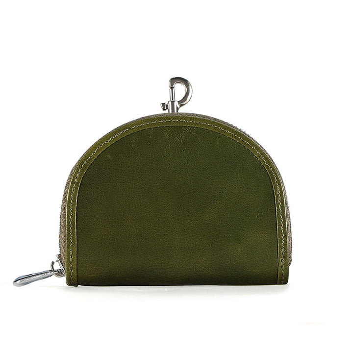 Men Leather Zip Around Wallet