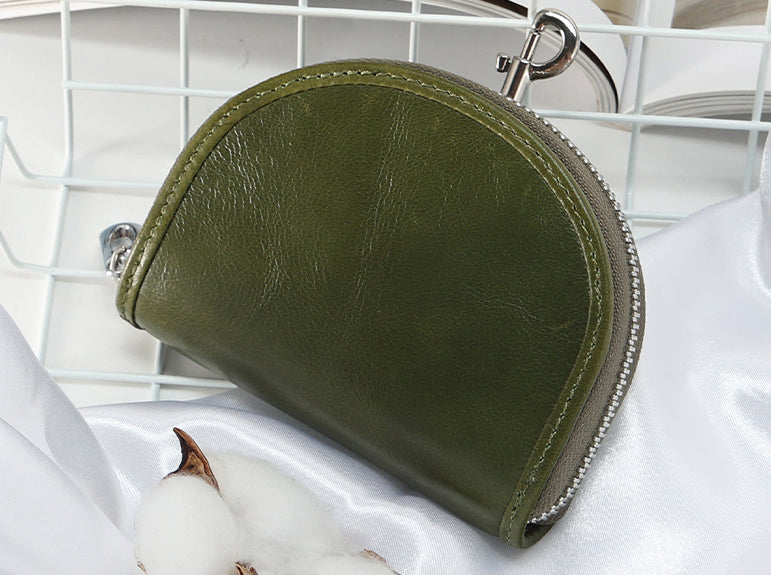 Men Leather Zip Around Wallet