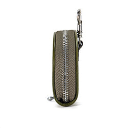 Men Leather Zip Around Wallet
