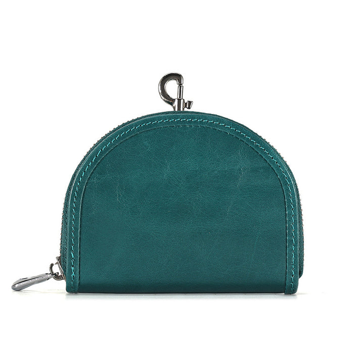 Men Leather Zip Around Wallet