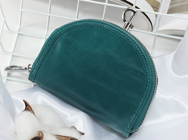 Men Leather Zip Around Wallet