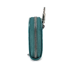 Men Leather Zip Around Wallet