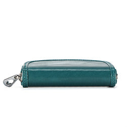 Men Leather Zip Around Wallet