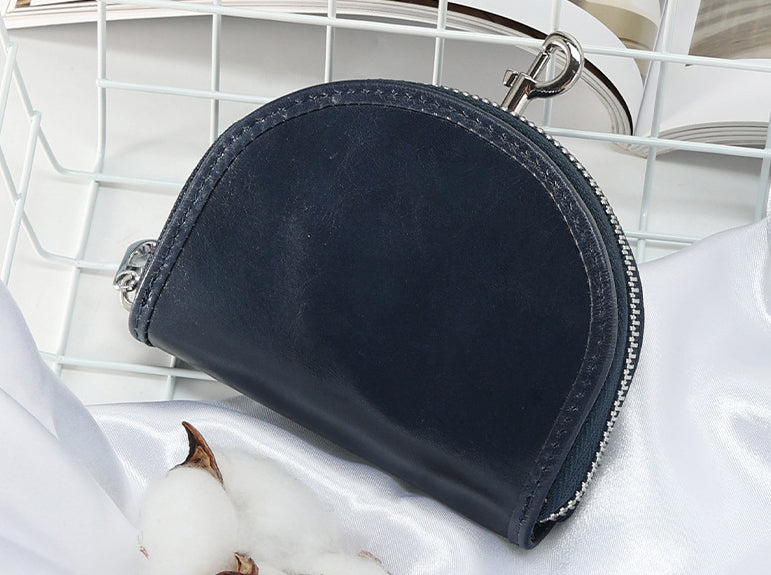 Men Leather Zip Around Wallet