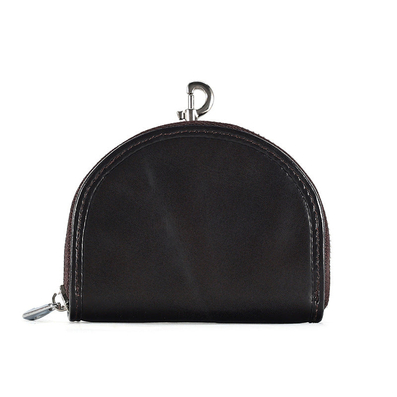 Men Leather Zip Around Wallet