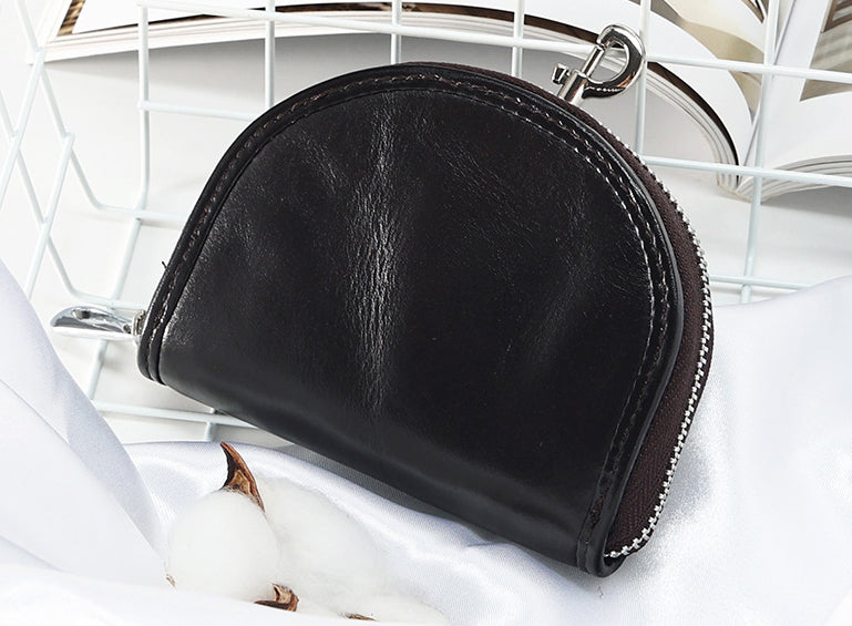 Men Leather Zip Around Wallet