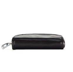 Men Leather Zip Around Wallet