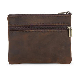 Men Leather Zip Around Wallet