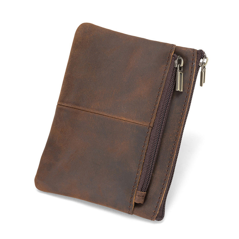 Men Leather Zip Around Wallet