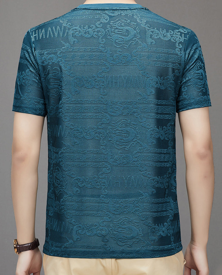 Men Printed Round Neck T-shirt