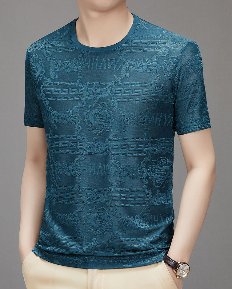 Men Printed Round Neck T-shirt