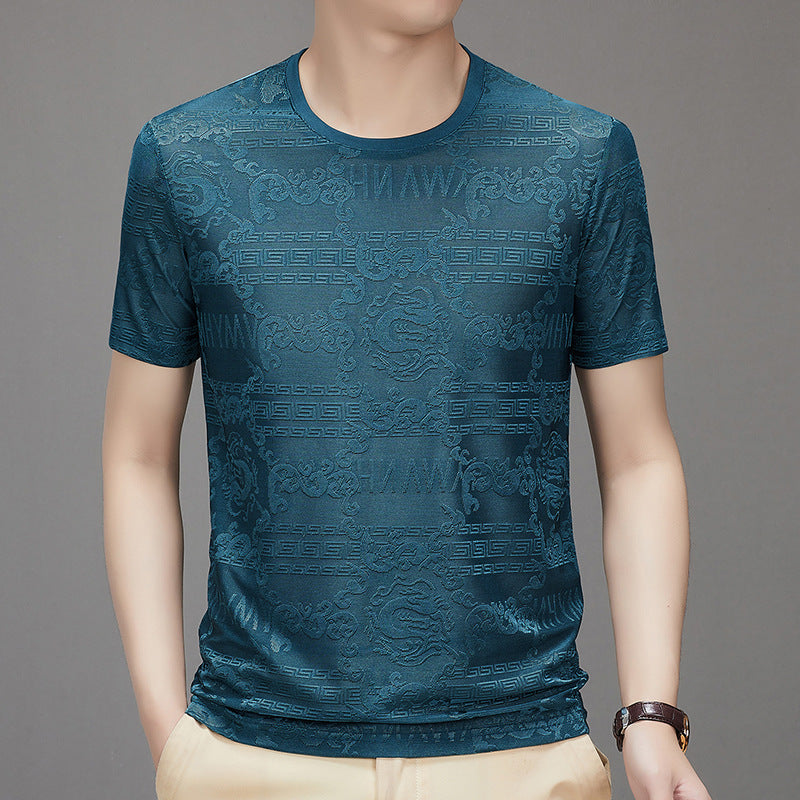 Men Printed Round Neck T-shirt