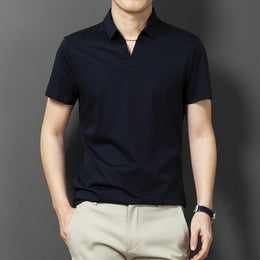 Short Sleeves Polo Collar T-shirt