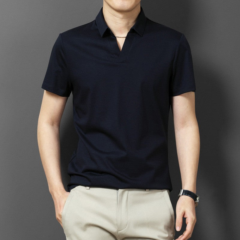 Short Sleeves Polo Collar T-shirt