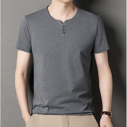 V-Neck Raw Edge T-shirt